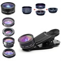 Apexel 10-in-1 Universal Clip-On Camera Lens Kit - Black