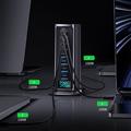 Stazione di ricarica da tavolo GaN 5.0 da 520W con display di alimentazione digitale - 8 porte - Nero