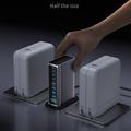 Stazione di ricarica da tavolo GaN 5.0 da 520W con display di alimentazione digitale - 8 porte - Nero