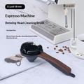 Spazzola per la pulizia della macchina per caffè espresso da 58mm con imbuto a tenuta stagna - Nera