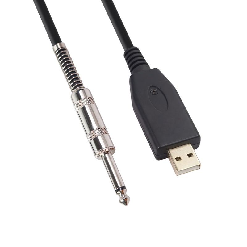 Cavo Audio USB A 6,35mm (1/4'') E XLR - Adattatore Per Chitarra E Microfono Con Scheda Audio Integrata, Plug And Play, 3 Metri