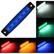 Luce di posizione laterale impermeabile a 6 LED per imbarcazioni, rimorchi, autocarri e camper a 12V/24V - Blu