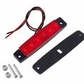 Luce di posizione laterale impermeabile a 6 LED per imbarcazioni, rimorchi, autocarri e camper a 12V/24V - Rossa