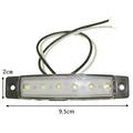 Luce di posizione laterale impermeabile a 6 LED per imbarcazioni, rimorchi, autocarri e camper a 12V/24V - Bianca