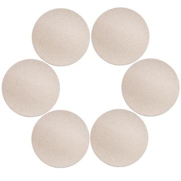 6 pz. Sottobicchieri in pelle Ø 10 cm - Oro