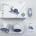 Caricabatterie wireless 6 in 1 da 15W con orologio digitale per iPhone, Apple Watch e AirPods - Bianco