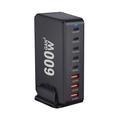 Stazione di ricarica da tavolo GaN da 600W - 8 porte, PD3.1 - nero