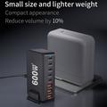 Stazione di ricarica da tavolo GaN da 600W - 8 porte, PD3.1 - nero