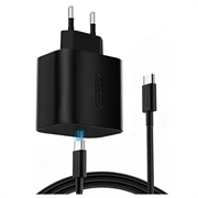 Caricabatterie USB-C rapido PD da 60W per Nintendo Switch 2/Lite/OLED con cavo da 2m - Nero