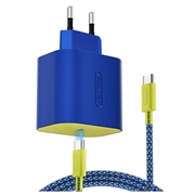 Caricabatterie USB-C rapido PD da 60W per Nintendo Switch 2/Lite/OLED con cavo da 2m