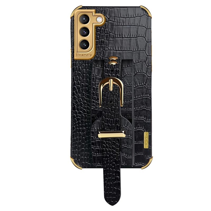 Custodia Coccodrillo 6D per Samsung Galaxy S21 5G con Cinturino da Polso