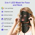 Maschera per terapia con luce LED a 7 colori per la bellezza del viso e del collo - Nero