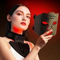 Maschera per terapia con luce LED a 7 colori per la bellezza del viso e del collo - Nero