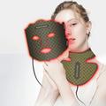 Maschera per terapia con luce LED a 7 colori per la bellezza del viso e del collo - Nero