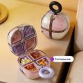 Portapillole magnetico a 8 scomparti - Rosa / Viola