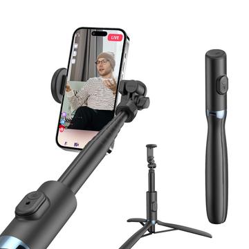 Bastone per selfie e treppiede Bluetooth a 8 sezioni - Nero