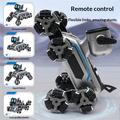 Giocattolo robotico a forma di cane a 8 ruote con display a LED, telecomando e comando gestuale - Argento