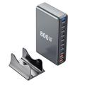 Caricabatterie rapido multi-porta da tavolo GaN da 800W con supporto