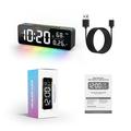 Sveglia digitale 8830 con luce notturna RGB - Nera