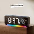 Sveglia digitale 8830 con luce notturna RGB - Nera