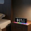 Sveglia digitale 8830 con luce notturna RGB - Nera