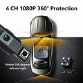 9728D Dash Cam WiFi a 4 lenti 1080P con visione notturna - Nero