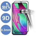 Proteggi Schermo in Vetro Temperato 9D per Samsung Galaxy A40 - Nero