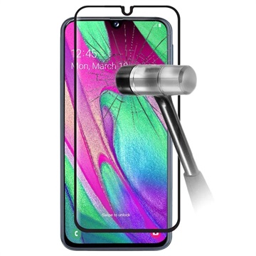 Proteggi Schermo in Vetro Temperato 9D per Samsung Galaxy A40 - Nero