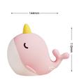 A044 Narwhal Luce notturna in silicone - Controllo a sfioramento, USB-C - Rosa