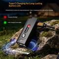 Torcia Mini LED A1 da 5W - 580lm, IP66, USB-C, clip magnetica - Nera