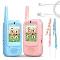A1 Video Walkie Talkie per bambini con cambio di voce e condivisione di foto - 2 pz. - Rosa / Blu