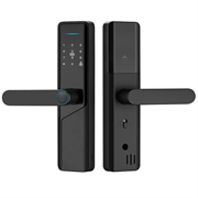 Serratura intelligente per porta con impronta digitale WiFi A1 Tuya con password dinamiche e NFC - Nero
