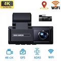 A10 Dual Dash Cam - 4K/2K, GPS, ADAS, Wi-Fi, monitoraggio parcheggio - Nero