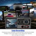 Videocamera da cruscotto A16 a 3 canali - 1080p anteriore, 720p abitacolo/posteriore, Wi-Fi, sensore G - Nero
