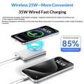 Power bank magnetico ultrasottile A20A da 5000mAh con ricarica USB-C da 35W - Argento
