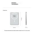Power bank magnetico ultrasottile A20A da 5000mAh con ricarica USB-C da 35W - Argento