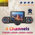Dash cam A35 a 4 canali, Full HD 1080p, WiFi - Nera
