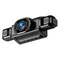 Videocamera da cruscotto A36 a 4 canali - 1080p, Wi-Fi, schermo IPS da 3", registrazione notturna - Nero