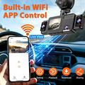 Dash cam A52 a 5 canali, 2K, con connessione Wi-Fi, monitoraggio durante la sosta e visione notturna - Nera
