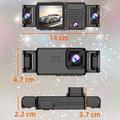 Dash cam A52 a 5 canali, 2K, con connessione Wi-Fi, monitoraggio durante la sosta e visione notturna - Nera