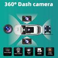 Dash cam A52 a 5 canali, 2K, con connessione Wi-Fi, monitoraggio durante la sosta e visione notturna - Nera