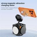 Caricabatterie wireless magnetico 3 in 1 A8 con sveglia e luce notturna - Nero