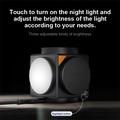 Caricabatterie wireless magnetico 3 in 1 A8 con sveglia e luce notturna - Nero