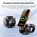 Caricabatterie wireless magnetico 3 in 1 A8 con sveglia e luce notturna - Nero