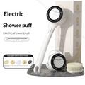 Spazzola elettrica per doccia A8 con 5 testine, display a LED - Bianca