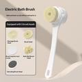 Spazzola elettrica per doccia A8 con 5 testine, display a LED - Bianca