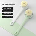 Spazzola elettrica per doccia A8 con 5 testine, display a LED - Bianca