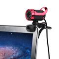 Webcam A859 con cavo USB e microfono integrato - 640x480 - Nero / Rosso