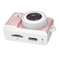Mini videocamera HD A86 1080P da portachiavi con touch screen - Rosa