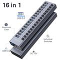 Hub USB 3.2 ACASIS HS-716 a 16 porte - 10 Gbps - Spina UE